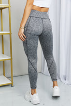 Load image into Gallery viewer, Heathered Wide Waistband Yoga Leggings