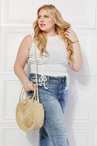 Feeling Cute Rounded Rattan Handbag in Ivory
