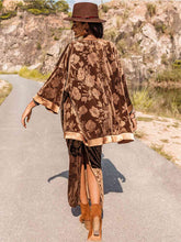 Load image into Gallery viewer, Daisy Floral Open Front Cardigan and V-Neck Dress Set