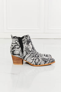 Shoes Back At It Point Toe Bootie in Snakeskin