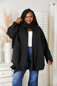 Front Cardigan with Scarf Design