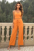 Load image into Gallery viewer, Sunset Cami and Tied Straight Leg Pants Set