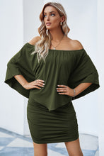 Load image into Gallery viewer, Full Size Off-Shoulder Layered Dress
