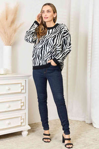 Zebra Print Sweater