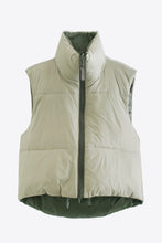 Load image into Gallery viewer, Zip-Up Drawstring Puffer Vest