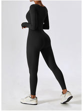 Load image into Gallery viewer, Square Neck Long Sleeve Sports Jumpsuit