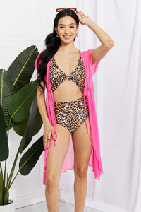 Swim Pool Day Mesh Tie-Front Cover-Up