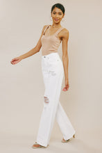 Load image into Gallery viewer, Kancan High-Rise Distressed Flare Jeans in White