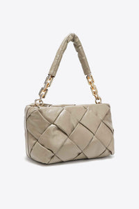 Cassette Woven Satchel Crossbody Bag