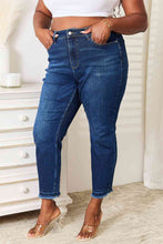 Load image into Gallery viewer, High Waist Released Hem Slit Jeans