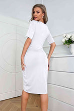 Load image into Gallery viewer, Ruched Short Sleeve Dress