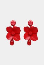 Load image into Gallery viewer, Bloosom Flower and Teardrop Resin Dangle Earrings