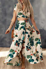 Load image into Gallery viewer, Tropical Print Crop Top and Maxi Skirt Set