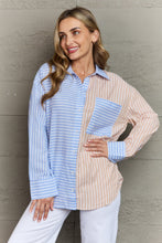 Load image into Gallery viewer, Quirky Charms Striped Multicolored Button Down Top