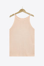 Load image into Gallery viewer, Openwork Grecian Neck Knit Tank Top