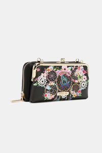 Nicole Lee  Signature Kiss Lock Crossbody Wallet