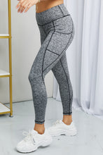 Load image into Gallery viewer, Heathered Wide Waistband Yoga Leggings