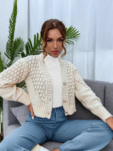 Load image into Gallery viewer, Audrey Button Front Ribbed Trim Cardigan