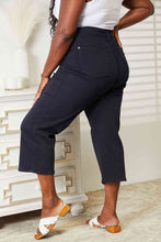 Load image into Gallery viewer, High Waist Tummy Control Garment Dyed Wide Cropped Jeans