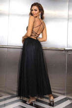 Load image into Gallery viewer, Jenna Lace-Up Backless Mesh Dress