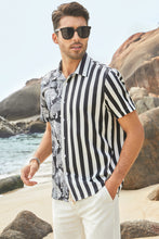 Load image into Gallery viewer, Striped Animal Short Sleeve Shirt