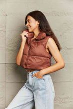 Load image into Gallery viewer, Zip-Up Drawstring Puffer Vest