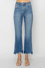 Load image into Gallery viewer, High Waist Raw Hem Flare Jeans