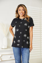 Load image into Gallery viewer, Dandelion Print Round Neck T-Shirt
