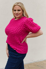Load image into Gallery viewer, Bubble textured Puff Sleeve Top
