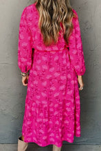 Load image into Gallery viewer, Ruched Printed Long Sleeve Dress
