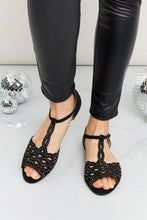 Load image into Gallery viewer, Rhinestone Cutout Peep Toe Sandals