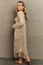 Load image into Gallery viewer, Boho Chic Full SWestern Knit Fringe Cardigan