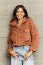 Load image into Gallery viewer, Zip-Up Collared Teddy Jacket