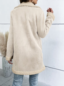 Manhattan Double Take Lapel Collar Teddy Lining Longline Coat