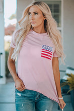 Load image into Gallery viewer, Striped US Flag Crewneck Tee