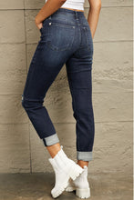 Load image into Gallery viewer, Mid Rise Distressed Cuffed Boyfriend Jeans