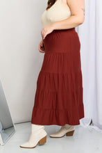 Load image into Gallery viewer, Wide Waistband Tiered Midi Skirt