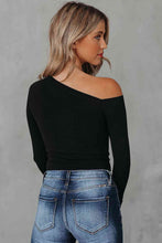 Load image into Gallery viewer, Pamela Asymmetrical Neck Long Sleeve Top