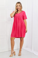 Load image into Gallery viewer, Another Day Swiss Dot Casual Dress in Fuchsia