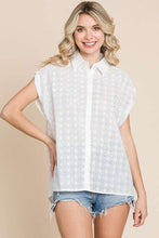 Load image into Gallery viewer, Eyelet Crisscross Back Button Up Shirt