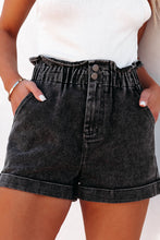 Load image into Gallery viewer, Jeannie Paperbag Waist Denim Shorts with Pockets