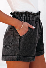 Load image into Gallery viewer, Jeannie Paperbag Waist Denim Shorts with Pockets