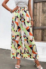 Load image into Gallery viewer, Printed Smocked Waist Wide Leg Pants