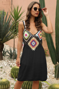 Siesta Key Openwork Sleeveless Embroidery Dress