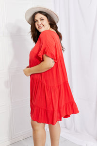 Tulip Fields Tiered Midi Dress