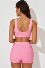 Load image into Gallery viewer, Textured Sports Bra and Shorts Set