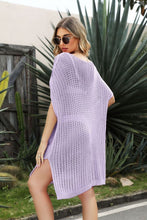 Load image into Gallery viewer, Openwork Side Slit Cover-Up Dress