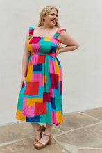 Load image into Gallery viewer, And The Why Multicolored Square Print Summer Dress