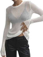 Load image into Gallery viewer, Round Neck Ribbed Knit Top