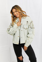 Load image into Gallery viewer, Bead It Up Beaded Denim Jacket